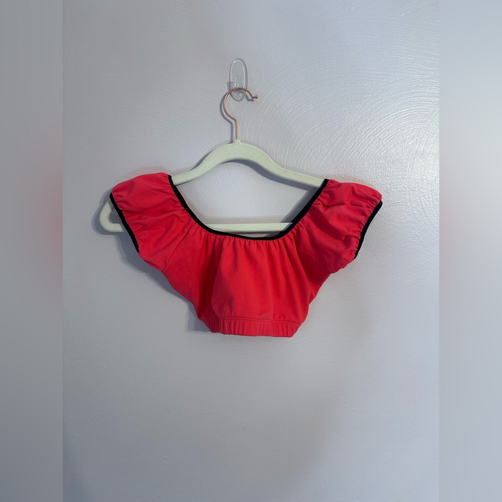 Jo + Jax Princess Crop Coral Pink Workout Bra Top Size Small